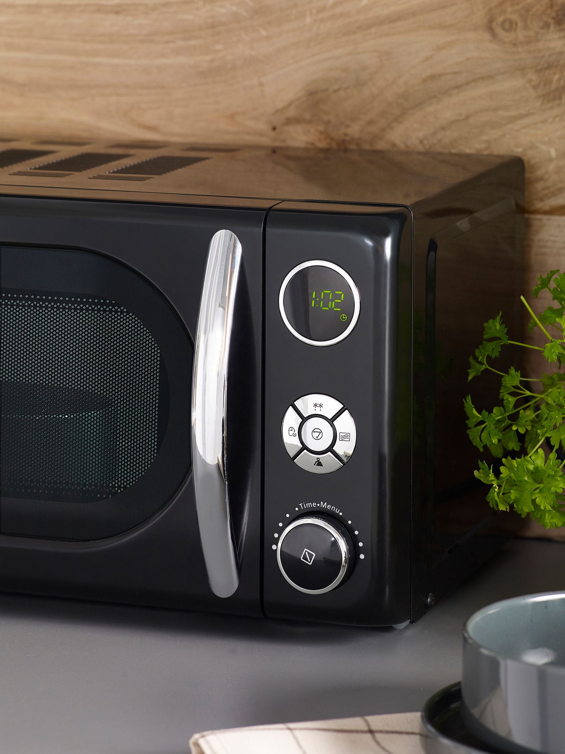 Brushed Copper Digital Microwave 20L - British product