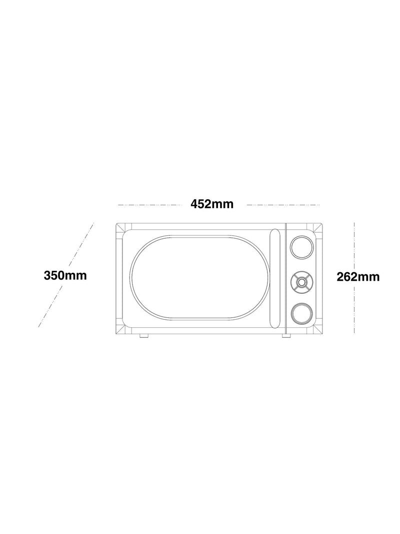 Brushed Copper Digital Microwave 20L - British product