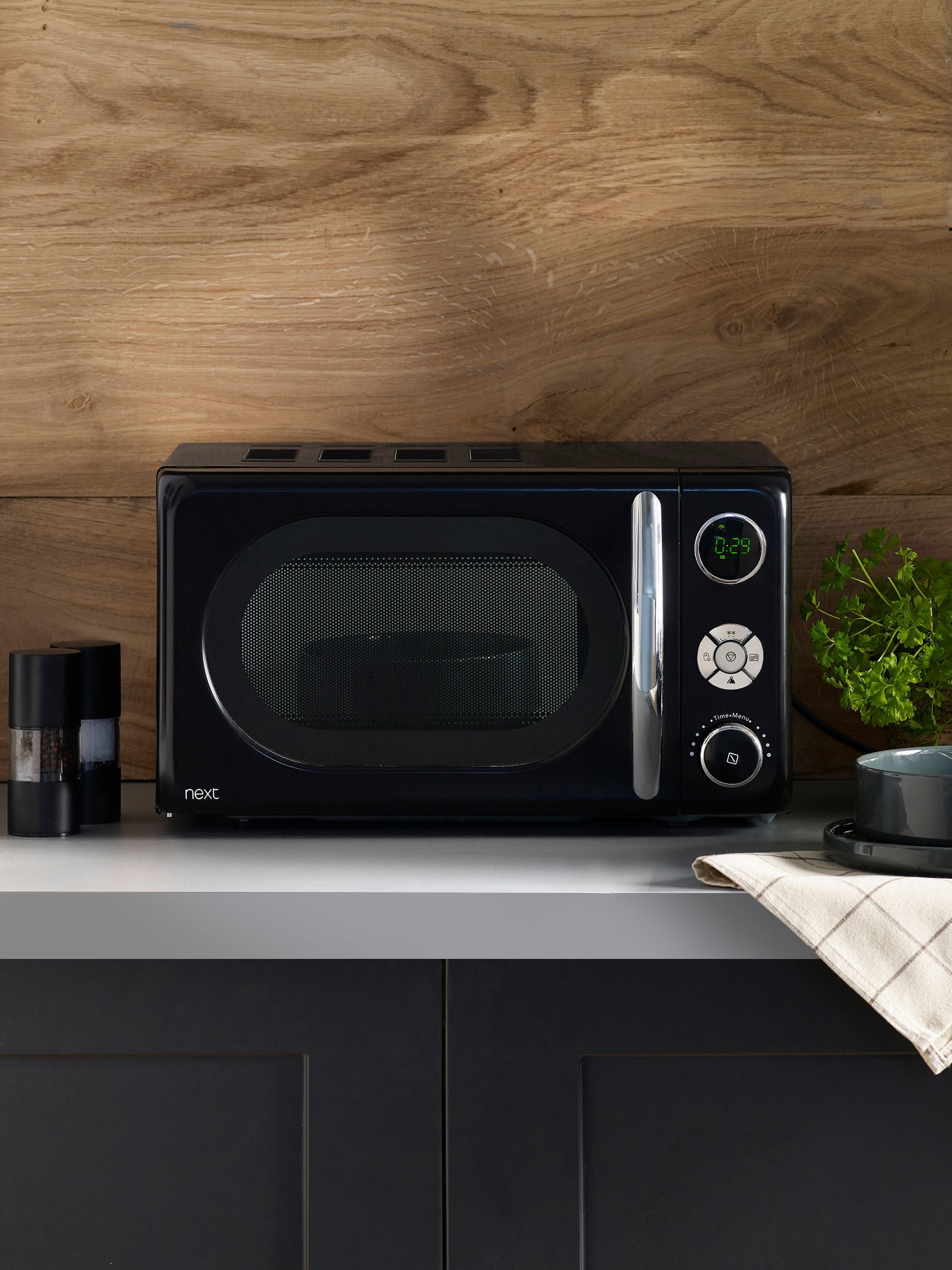 Brushed Copper Digital Microwave 20L - British product