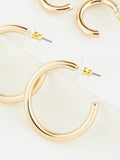 Gold tone hoop earrings 3 pack, UK version
