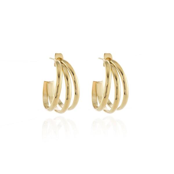 Cachet Gabby gold-plated hoop earrings 3cm (British brand)