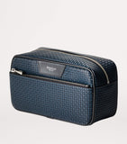 Serapian coated canvas-leather wash bag (British brand)