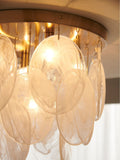 Lipsy marble effect flush ceiling light with gold finish, imported from the UK