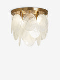 Lipsy marble effect flush ceiling light with gold finish, imported from the UK