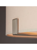 Gallery satin nickel pendant ceiling light with grey shade, UK version
