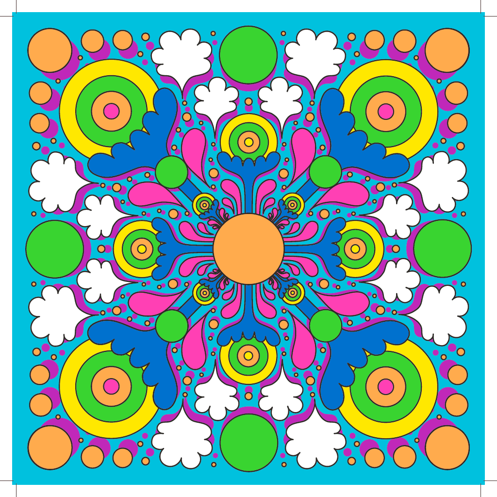 Lush Knot Wrap Psychedelic Summer 70cm, imported from the UK