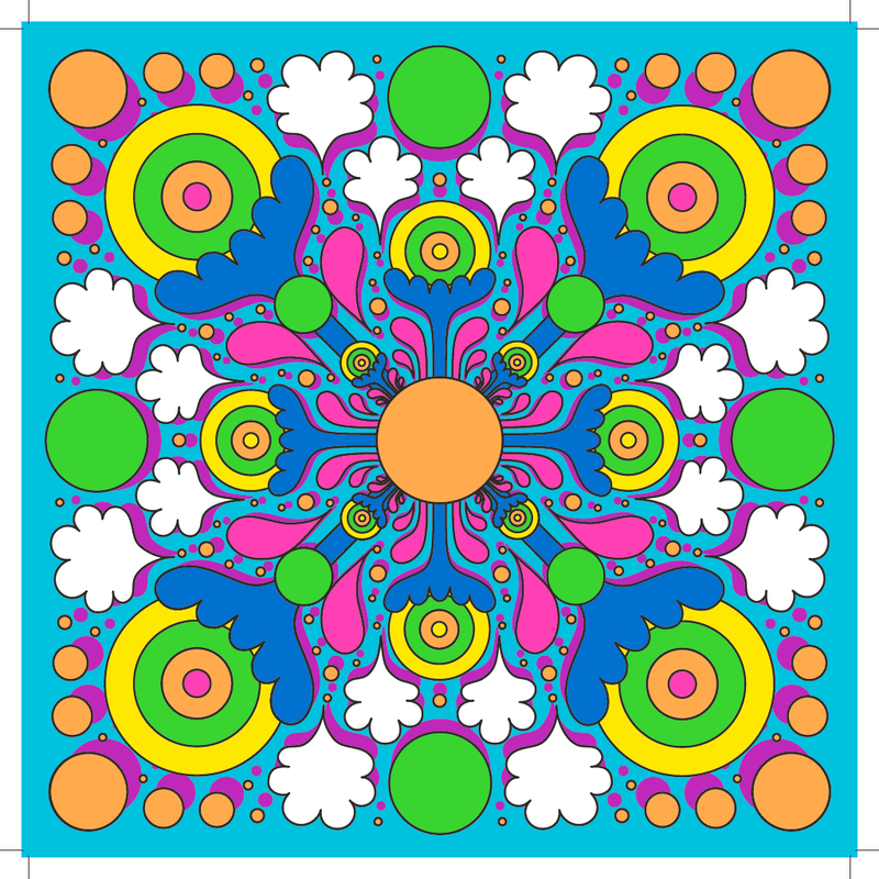 Lush Knot Wrap Psychedelic Summer 70cm, imported from the UK