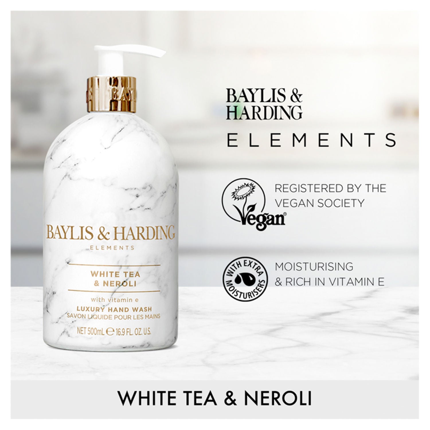 Baylis & Harding White Tea Neroli hand wash 500ml - British product