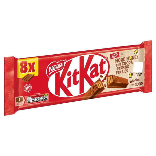 KitKat 4 Finger Milk Chocolate Bar   8 x 41.5g