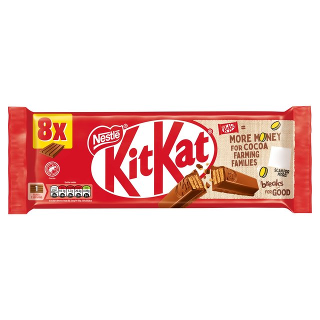 KitKat 4 Finger Milk Chocolate Bar   8 x 41.5g