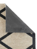 My Mat Cream Border Geo washable nylon runner - British product