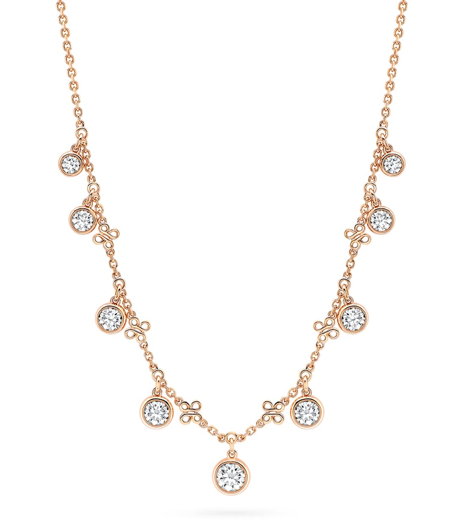 Boodles medium rose gold diamond necklace (British brand)