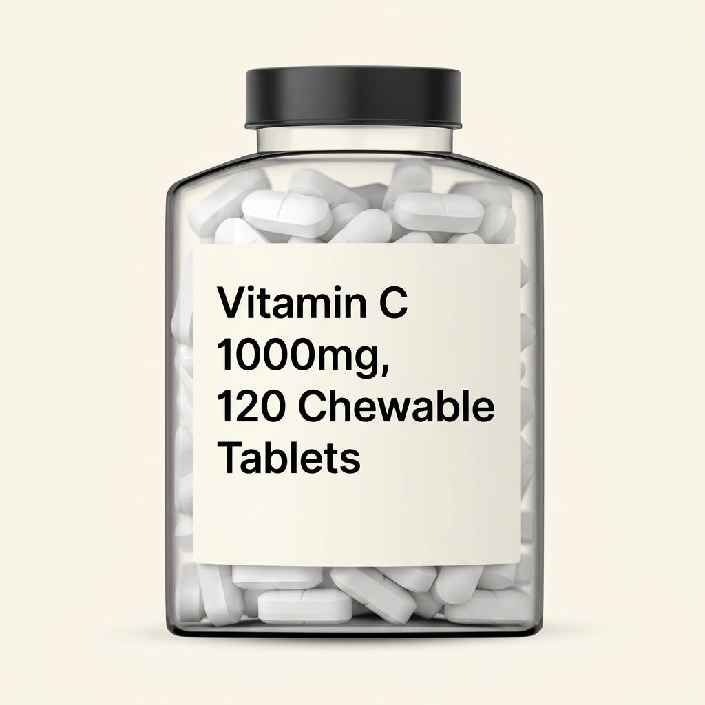 Holland & Barrett high strength chewable vitamin C 1000mg 120 tablets, UK version