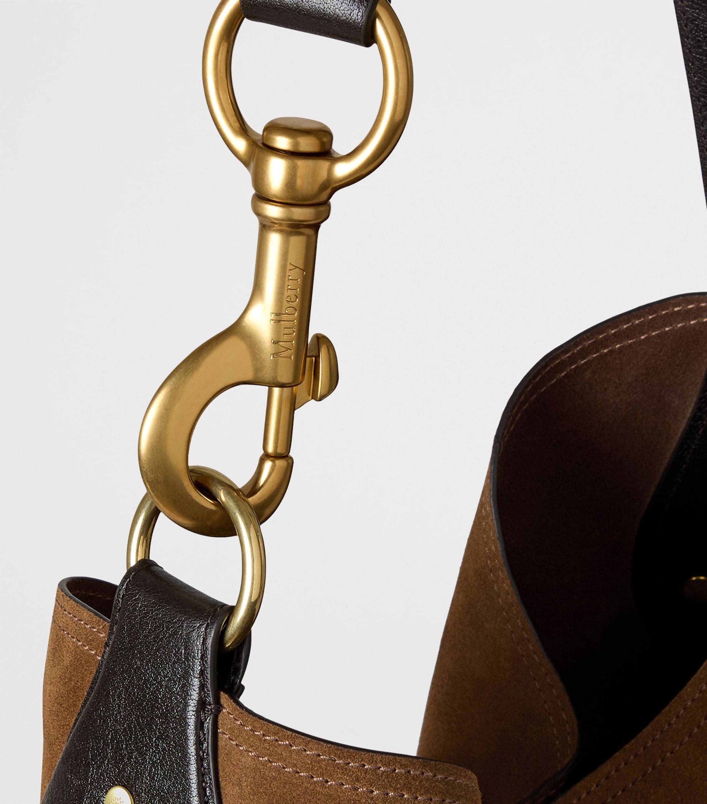Mulberry suede Hackney shoulder bag, imported from the UK