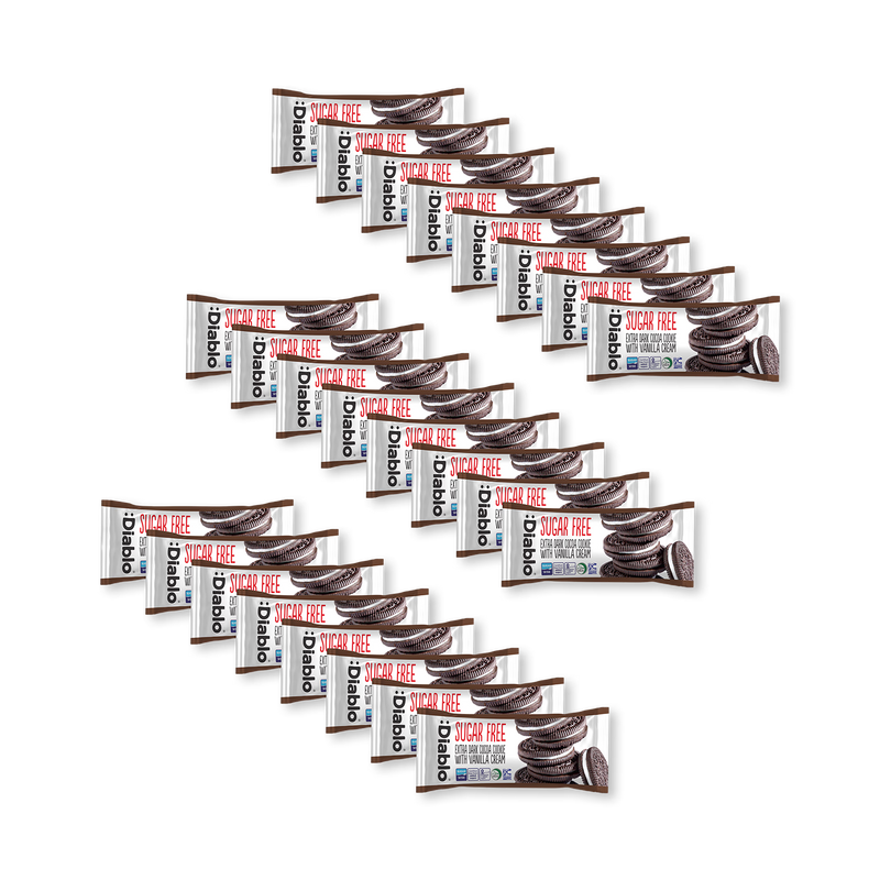 Diablo sugar free sandwich cookies 44g pack of 24, imported UK