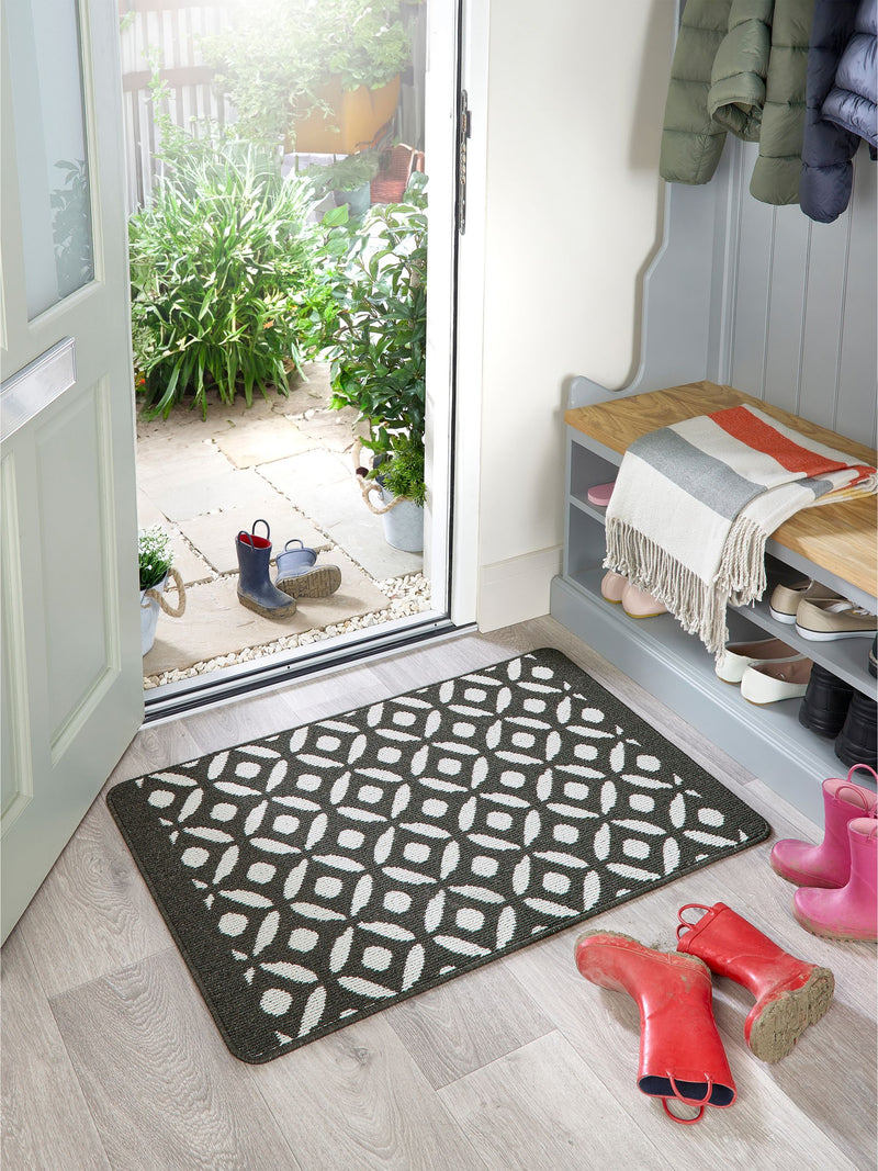 My Mat charcoal crescent small doormat (British brand)