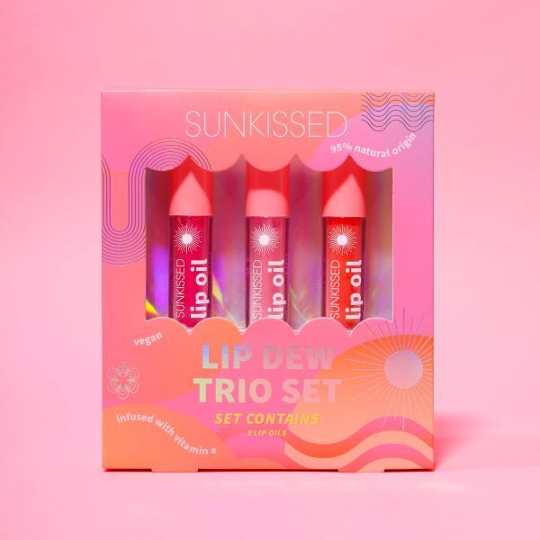 Sunkissed lip dew trio gift set 3x4.3ml, UK version