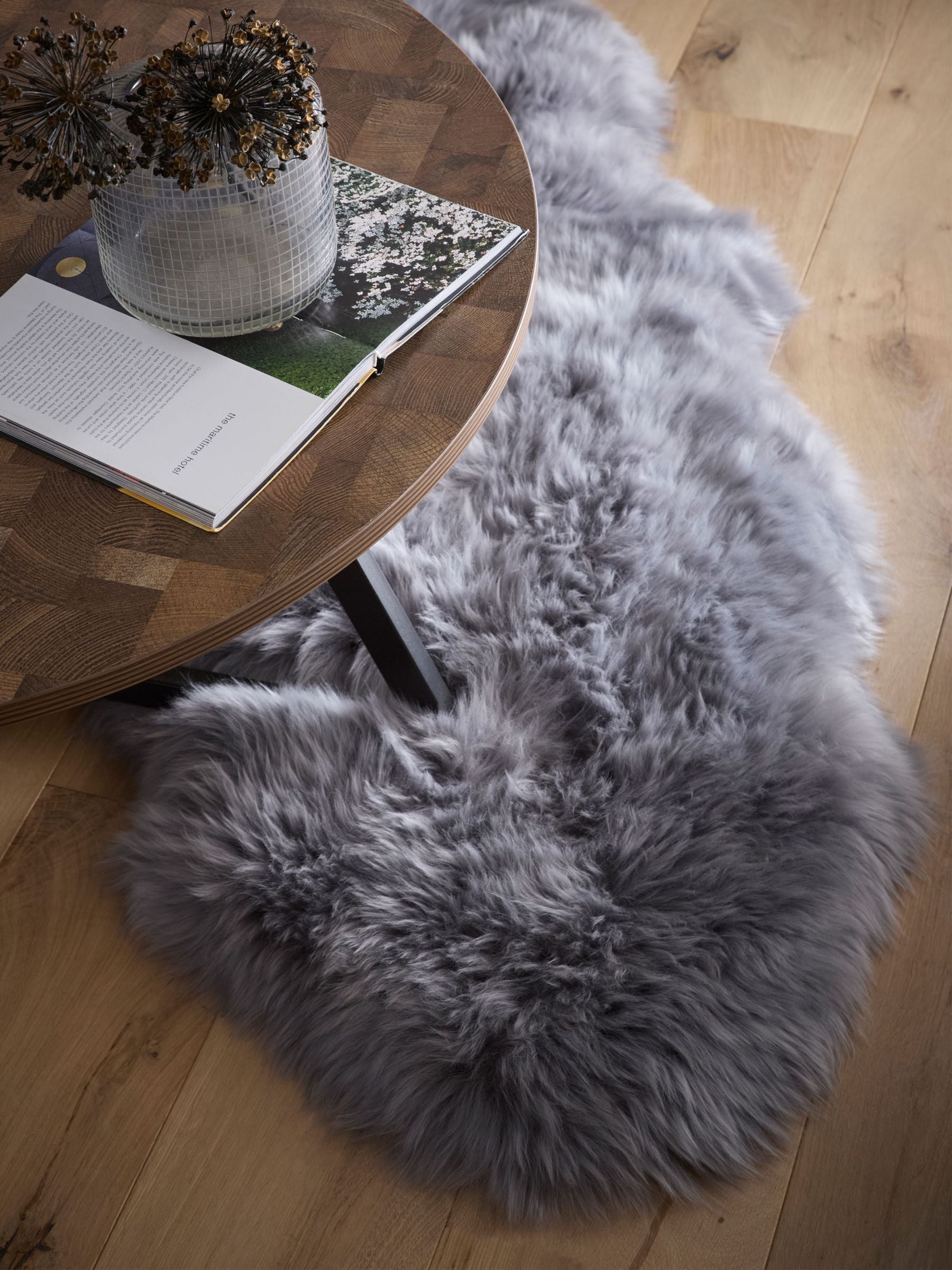 Origin Rugs grey sheepskin rug - British product