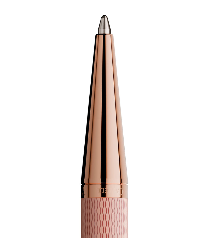 Graf von Faber-Castell rose gold propelling ballpoint pen with precious resin barrel, 13cm length, UK version