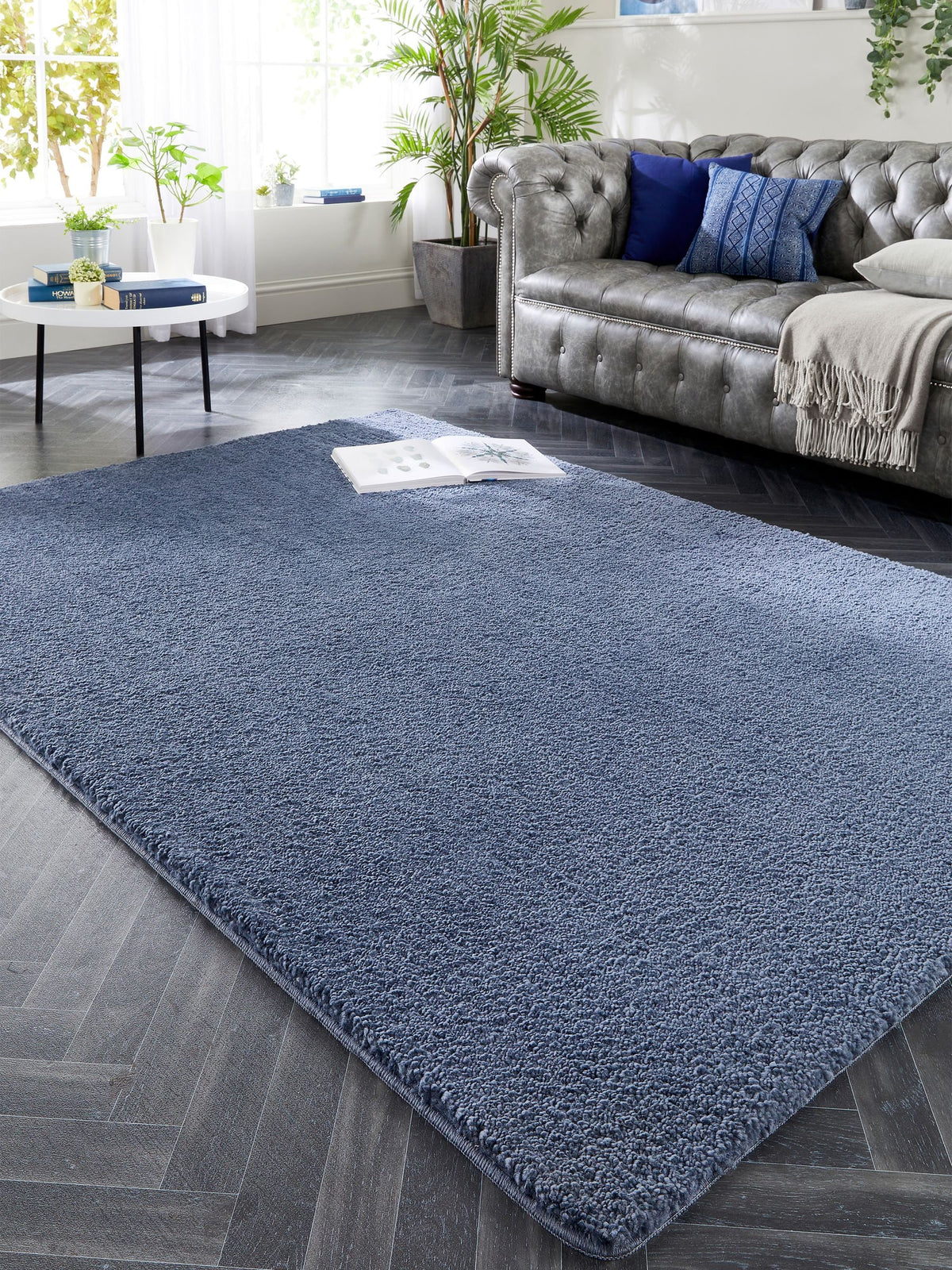 My Lux Smoke Blue washable rug - British product