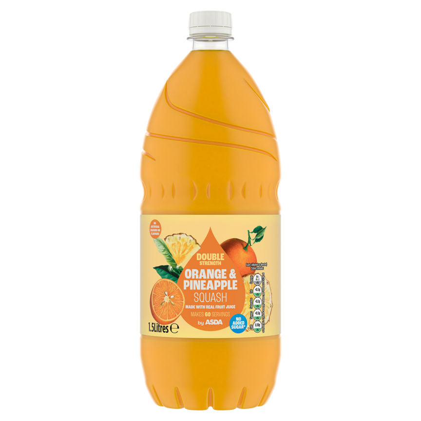 ASDA No Added Sugar Double Strength Orange & Pineapple Squash