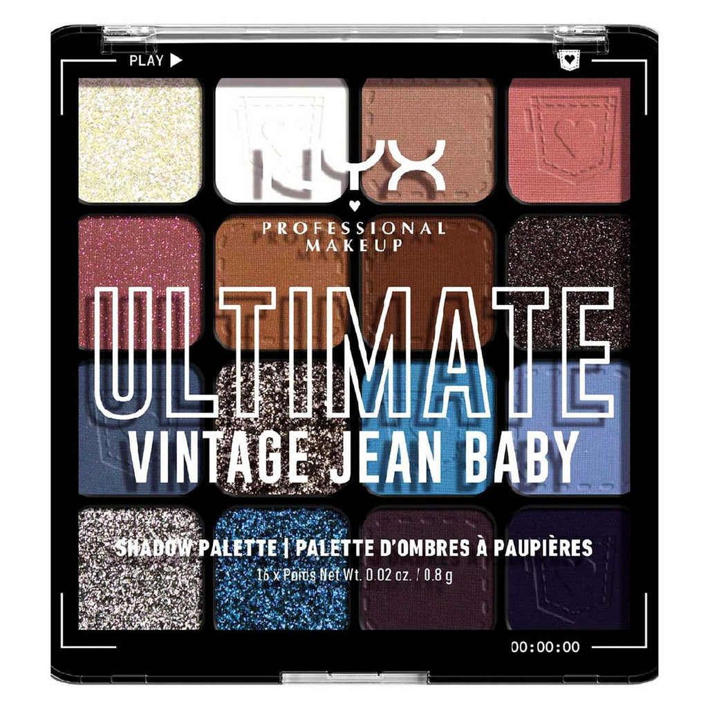 NYX Professional Makeup Ultimate Shadow Palette Vegan 16-Pan - Vintage Jean Baby