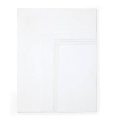 Harrods Drap plat King en coton égyptien avec rayure triple brodée, 275cm x 275cm - Achetez en ligne chez McGrocer