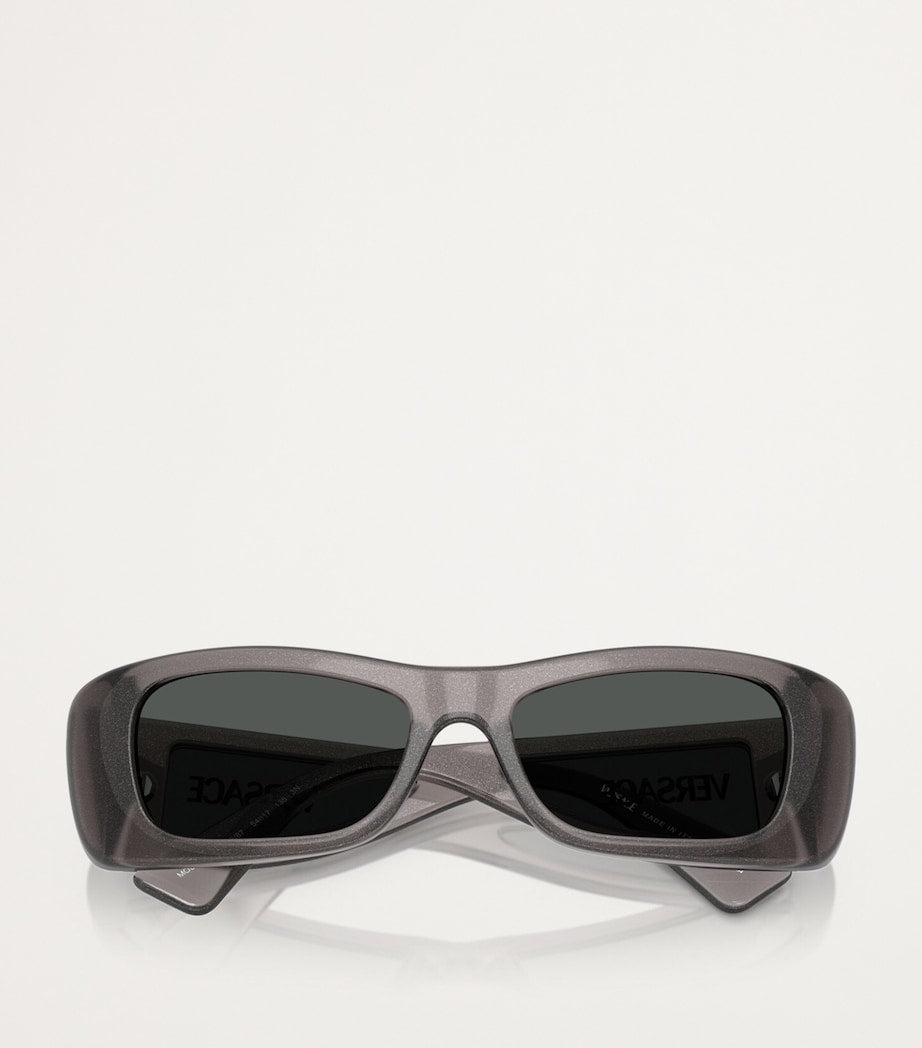 Versace VE4481 sunglasses in grey with shiny grey lenses (British brand)