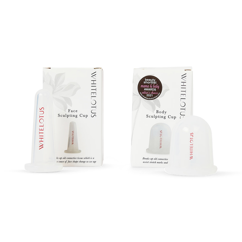 White Lotus Beauty cupping set 3-piece, imported from the UK