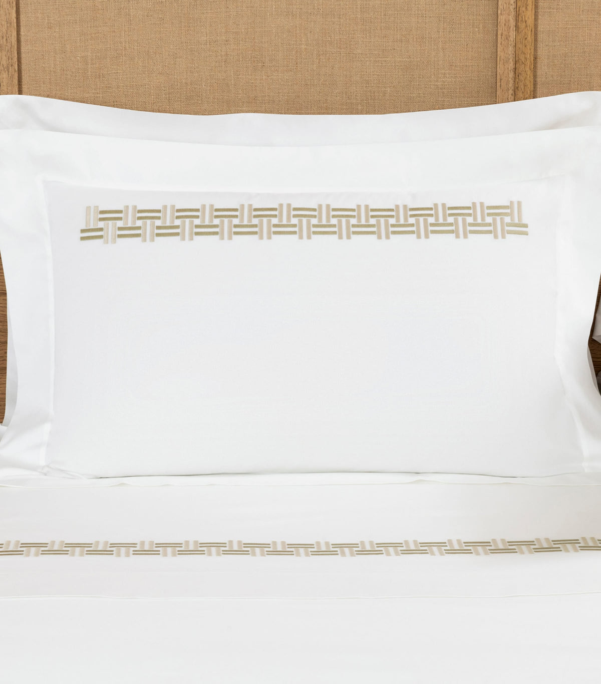 Frette Basket Weave Oxford Pillow Sham 50cm x 70cm - British product