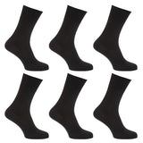 Mens Non Elastic Diabetic Socks (Pack Of 6) (UK Shoe 6-11) GOODS Superdrug Black  