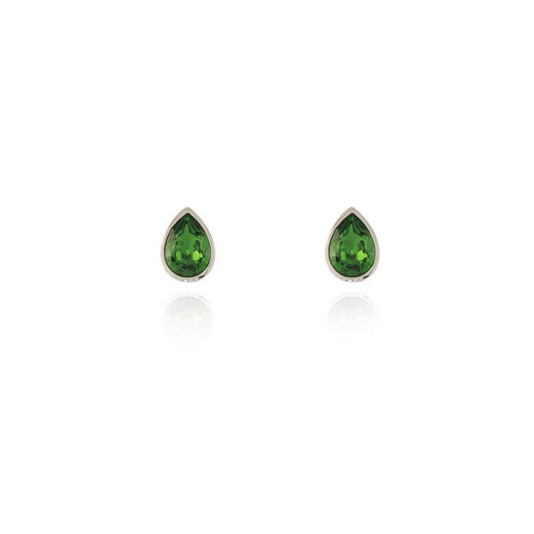 Cachet Ran earrings with Fern Green crystal (British brand)