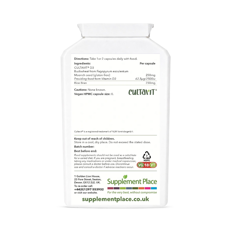Supplement Place wholefood Vitamin D3 2500IU 240 capsules - British product