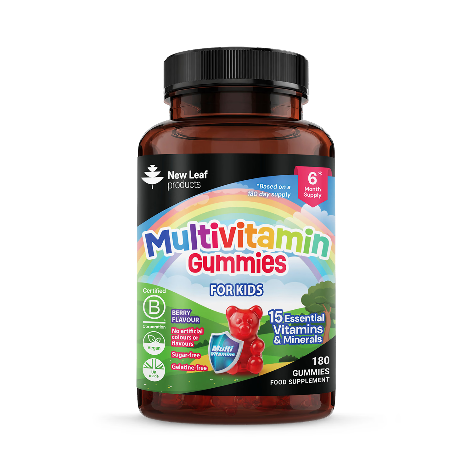 Multivitamin kids gummies 180 count, imported from the UK