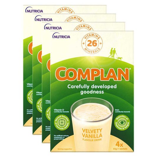 Complan Vanilla Flavour Nutritonal Drink - 4 packs (16 x 55g sachets) GOODS Boots   