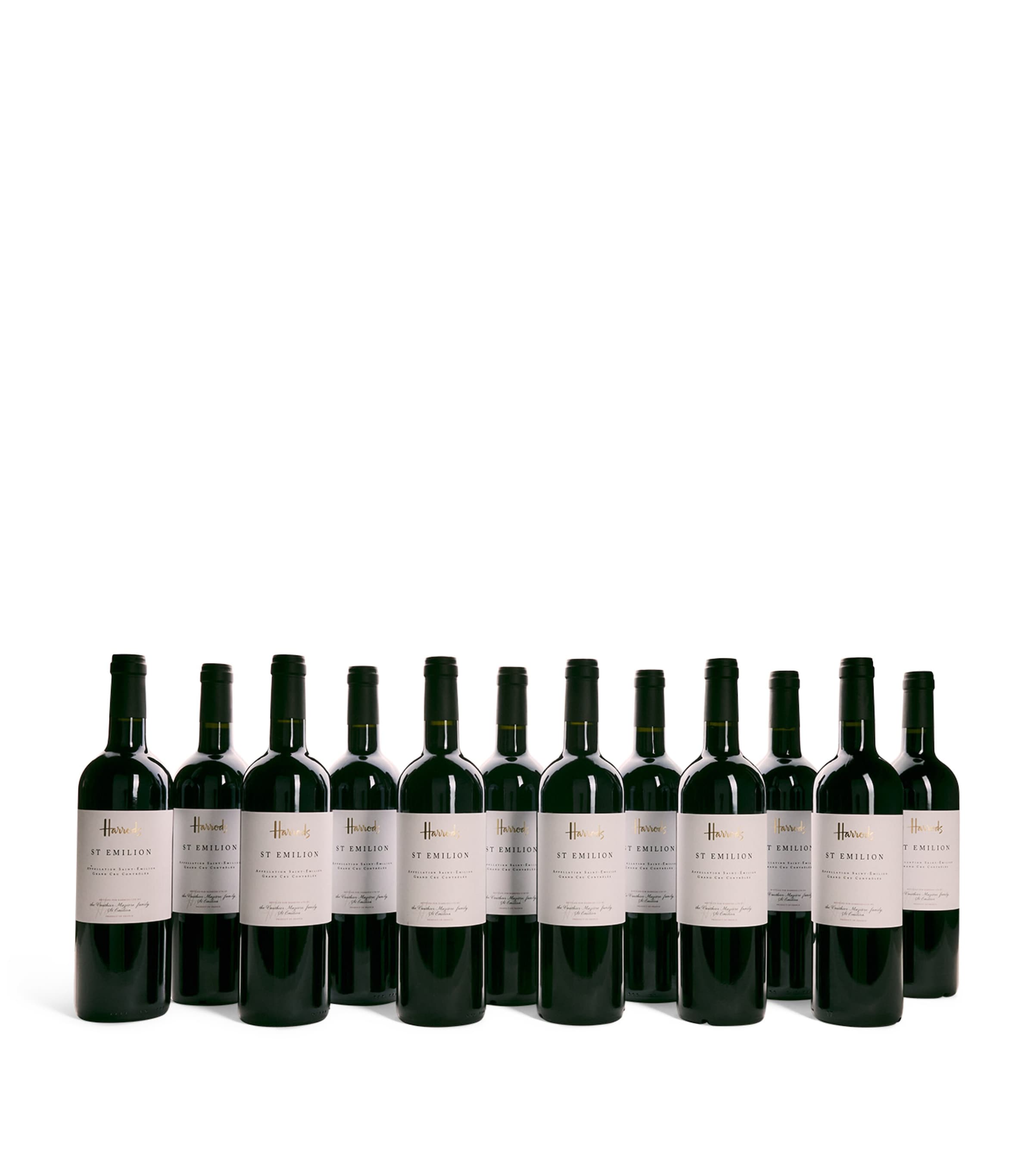 Harrods St Emilion Bordeaux red wine case 12 bottles, UK version