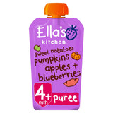 Ella's Kitchen Organic Sweet Potatoes, Pumpkin, Apples & Blueberries Baby Food Pouch 4+ Months 120g baby meals Sainsburys   