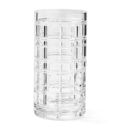 Harrods Ralph Lauren Home Small Hudson Plaid Crystal Glass Vase 25cm- Buy online at McGrocer