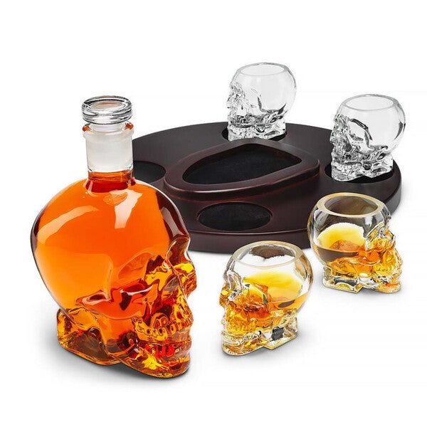 Skull Decanter with Glasses Set GOODS Superdrug   