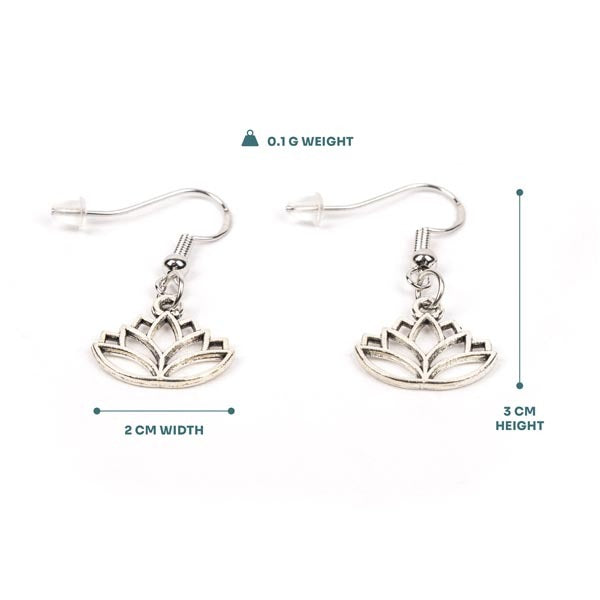 Myga Lotus earrings zinc alloy (British brand)