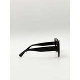 SVNX oversized cat-eye sunglasses in black - British product
