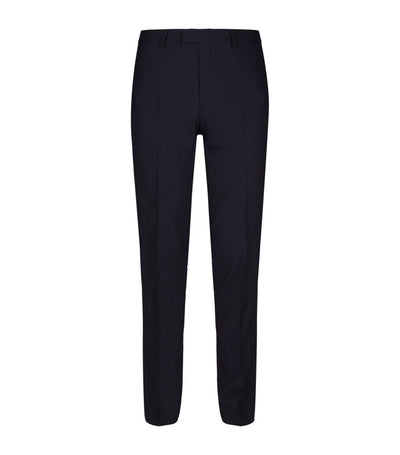 Pantalons en laine mélangée surpiqués avec plis avant pour vêtements formels - Acheter en ligne sur McGrocer