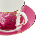 Wedgwood pink Tonquin teacup and saucer set with 210ml capacity (British brand)
