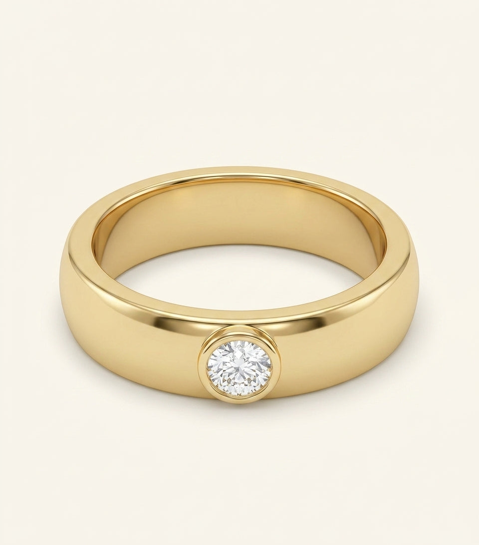 Cartier yellow gold LOVE ring with three diamonds - British product