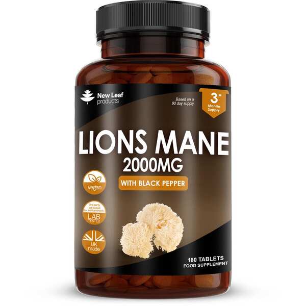 New Leaf Lions Mane Mushroom 2000mg GOODS Superdrug   