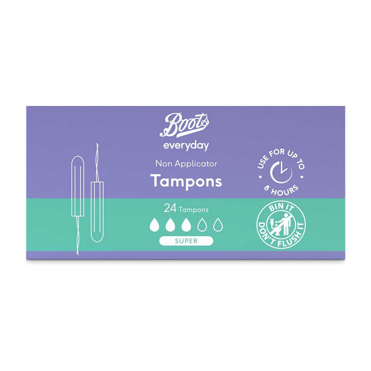 Boots Everyday Non Applicator Tampons Super x24 GOODS Boots   