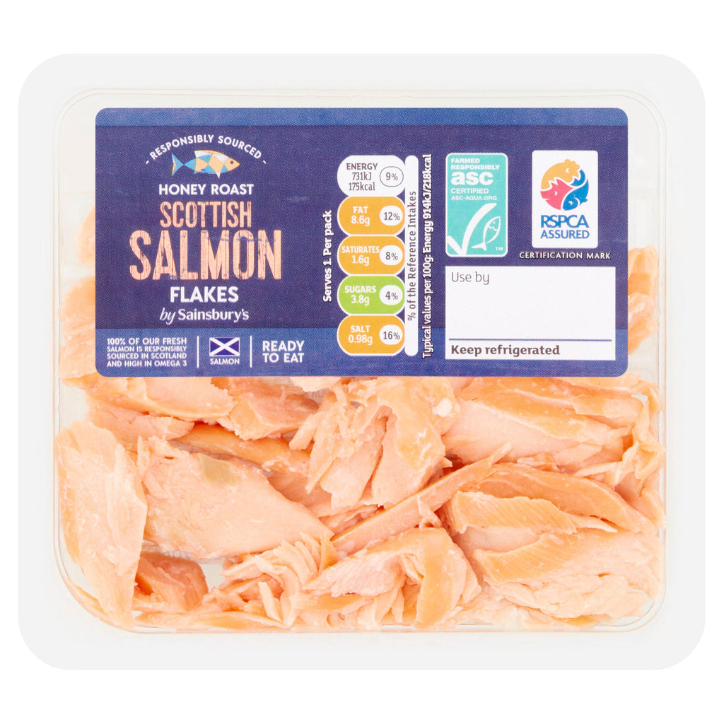 Sainsbury's Honey Roast ASC Scottish Salmon Flakes 80g (Ready to Eat)