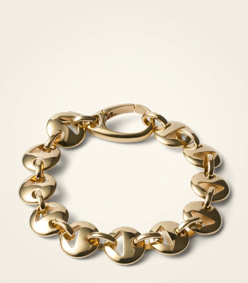 Prada cut-out chain bracelet in brass - British product