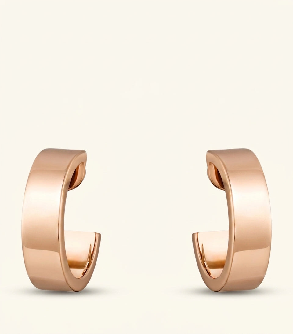 Cartier LOVE rose gold diamond hoop earrings, UK version