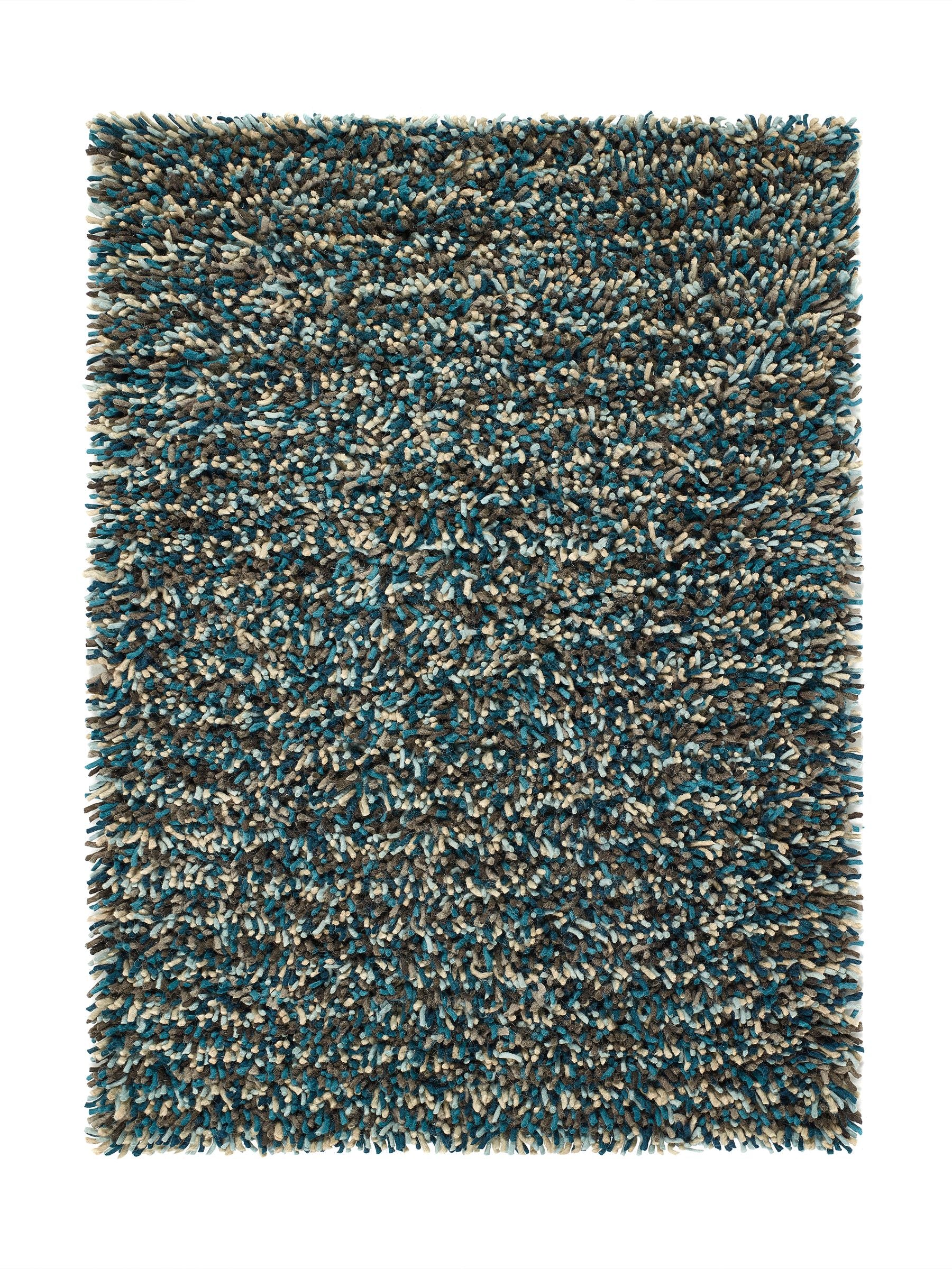 Origin Rugs Blue Rocks shaggy wool rug, imported from the UK